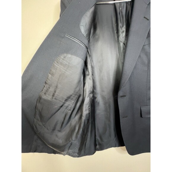 Jos A Bank Signature Collection Navy Blue Sport Coat 42L Suit Blazer 100% Wool - Picture 9 of 11
